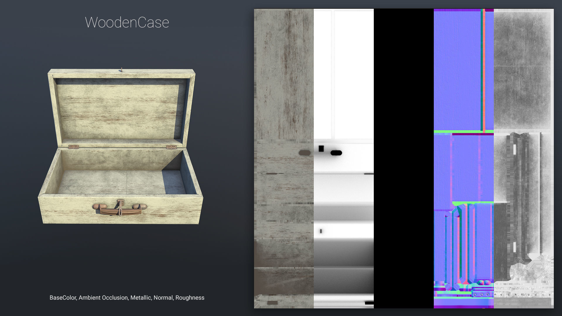 Wooden Case Animated PBR Low-poly 3D model_3