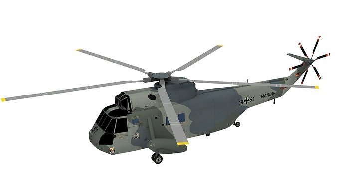 Lowpoly  Sikorsky SH-3 Sea King Low-poly 3D model