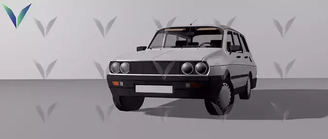 Renault 12 Toros Low-poly 3D model