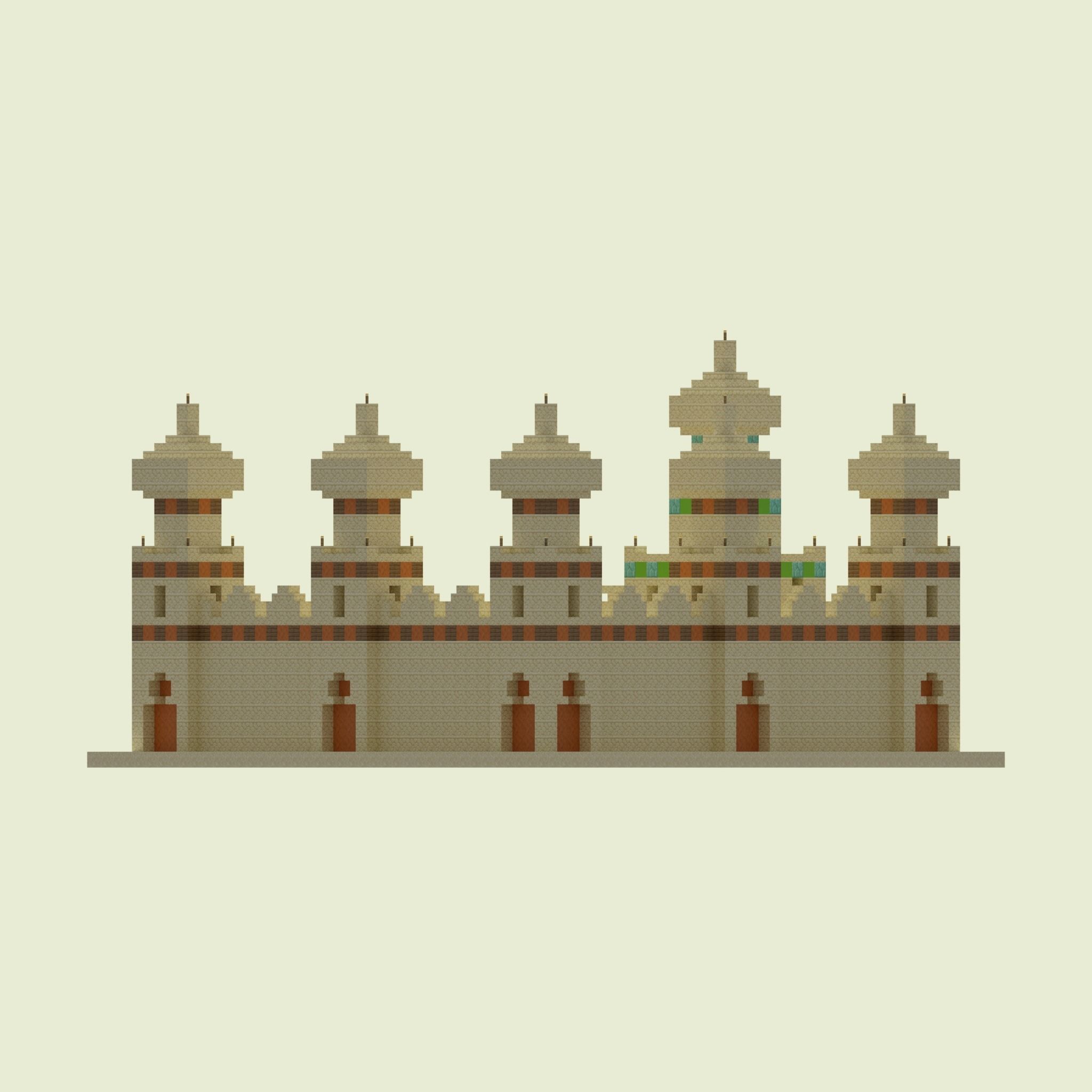 Arabasque Walls 3D model_6