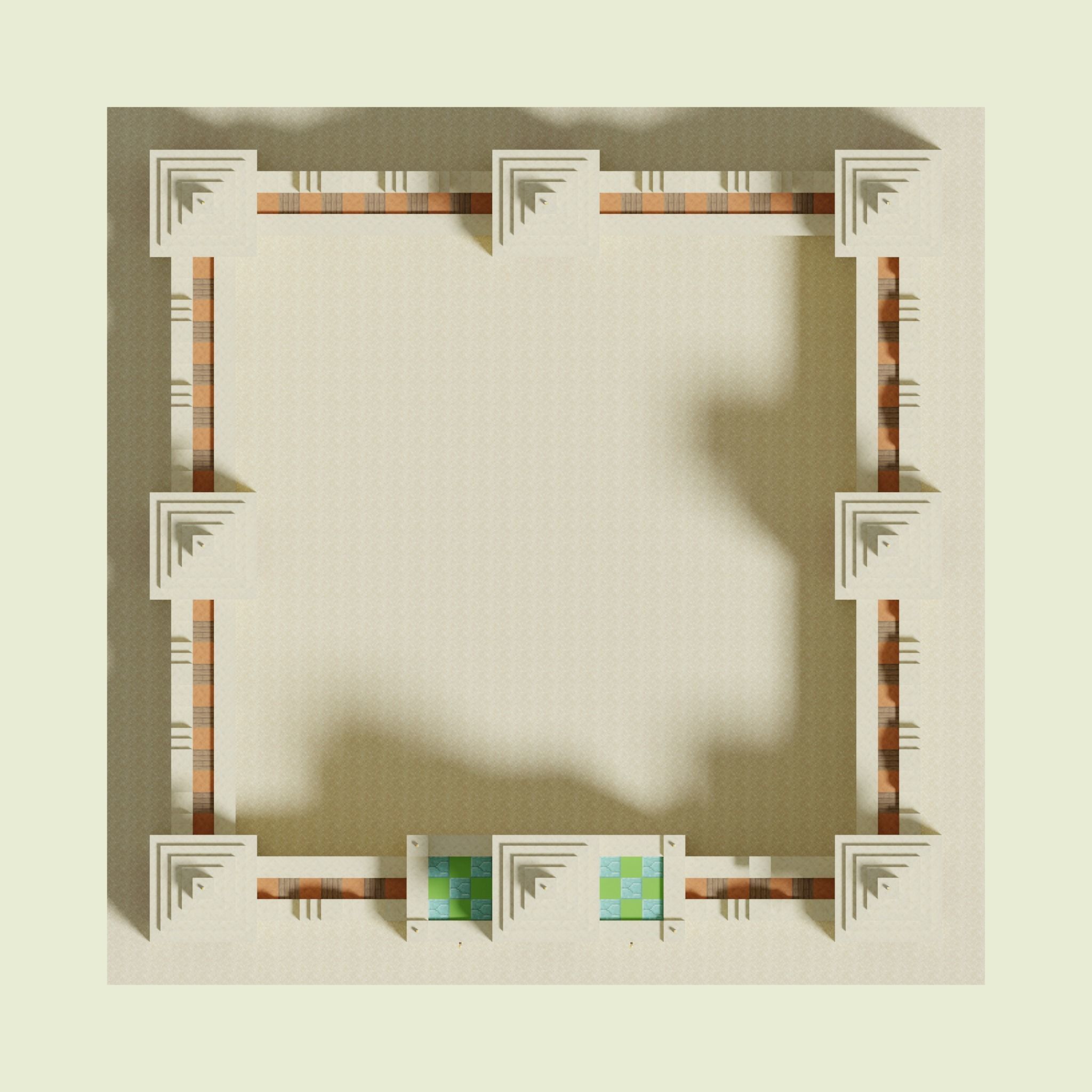 Arabasque Walls 3D model_2