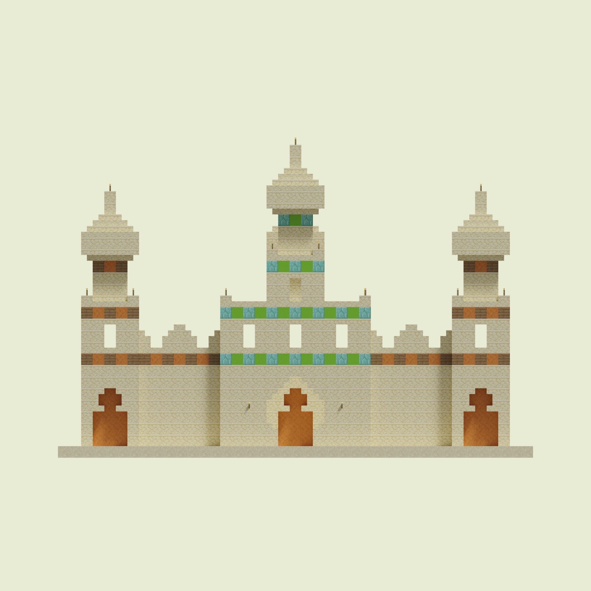 Arabasque Walls 3D model_3