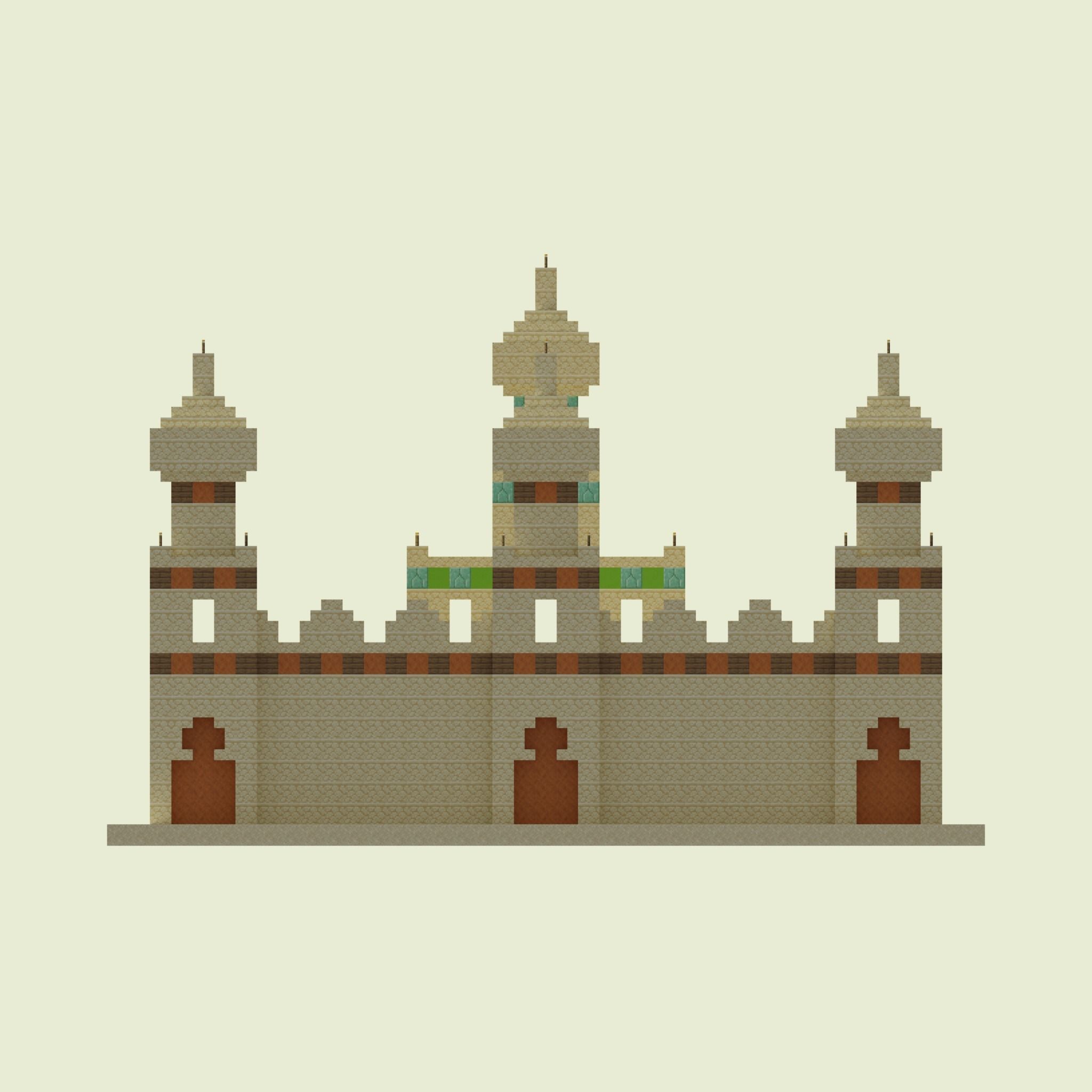 Arabasque Walls 3D model_7