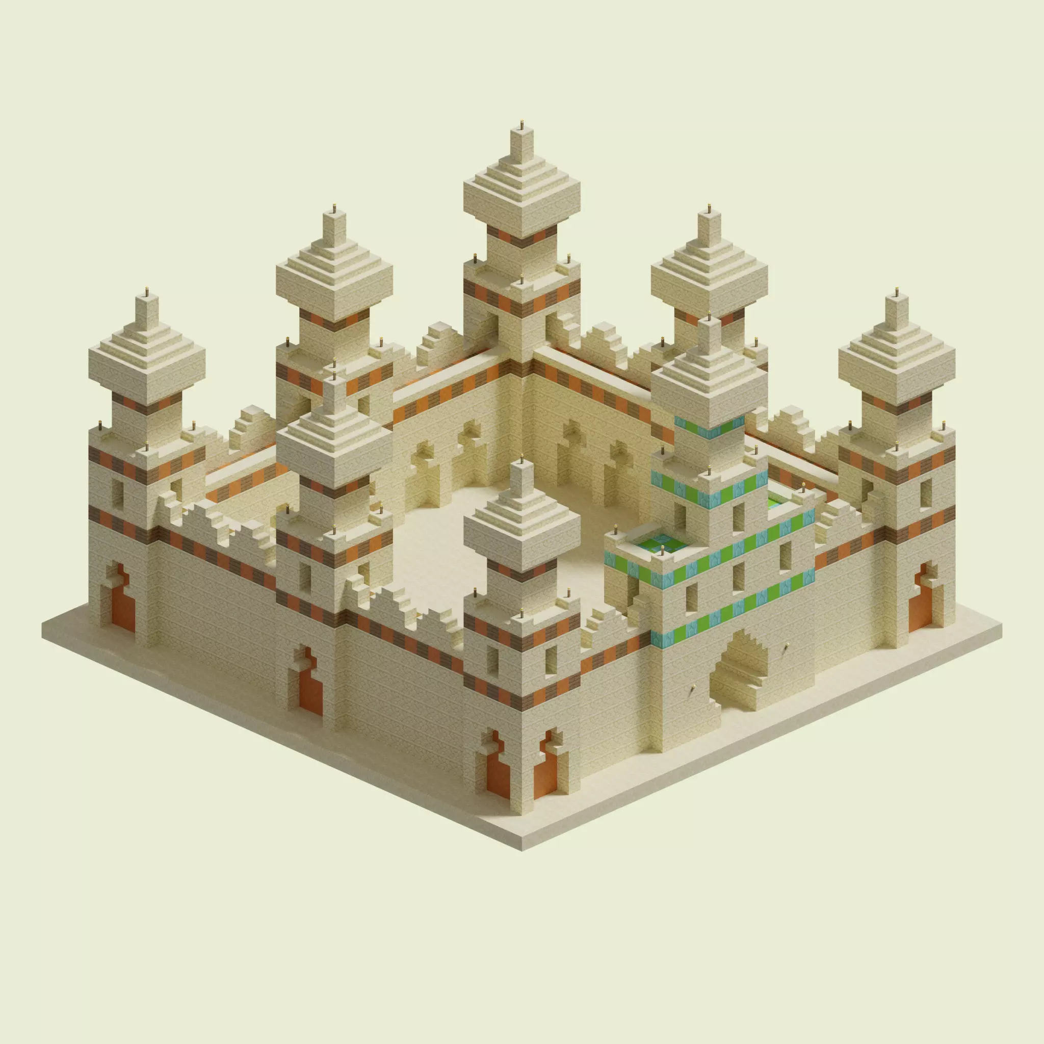 Arabasque Walls 3D model_0
