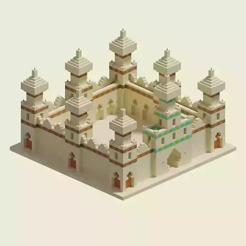 Arabasque Walls 3D model