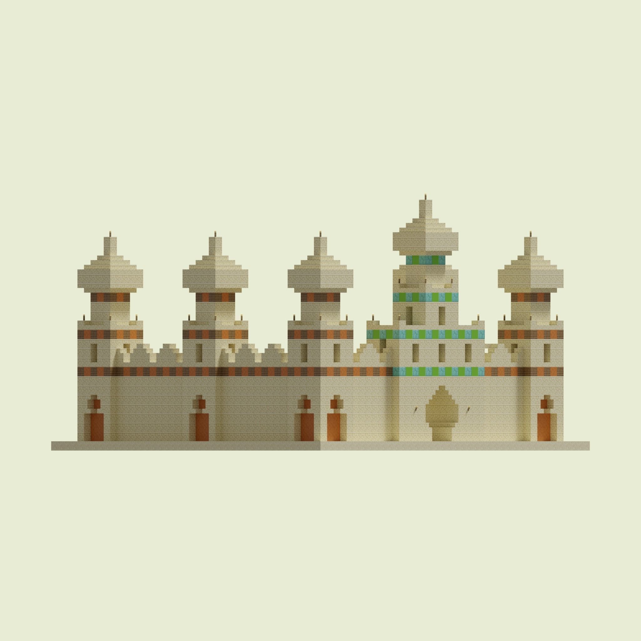 Arabasque Walls 3D model_4
