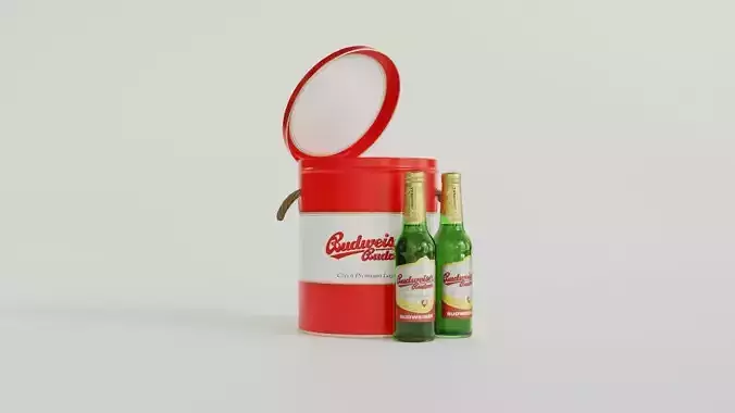 Beer bottle Budweiser Budvar metal packaging
