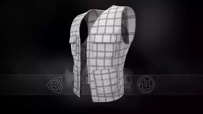 Casual Vest Style 4 Low-poly 3D model