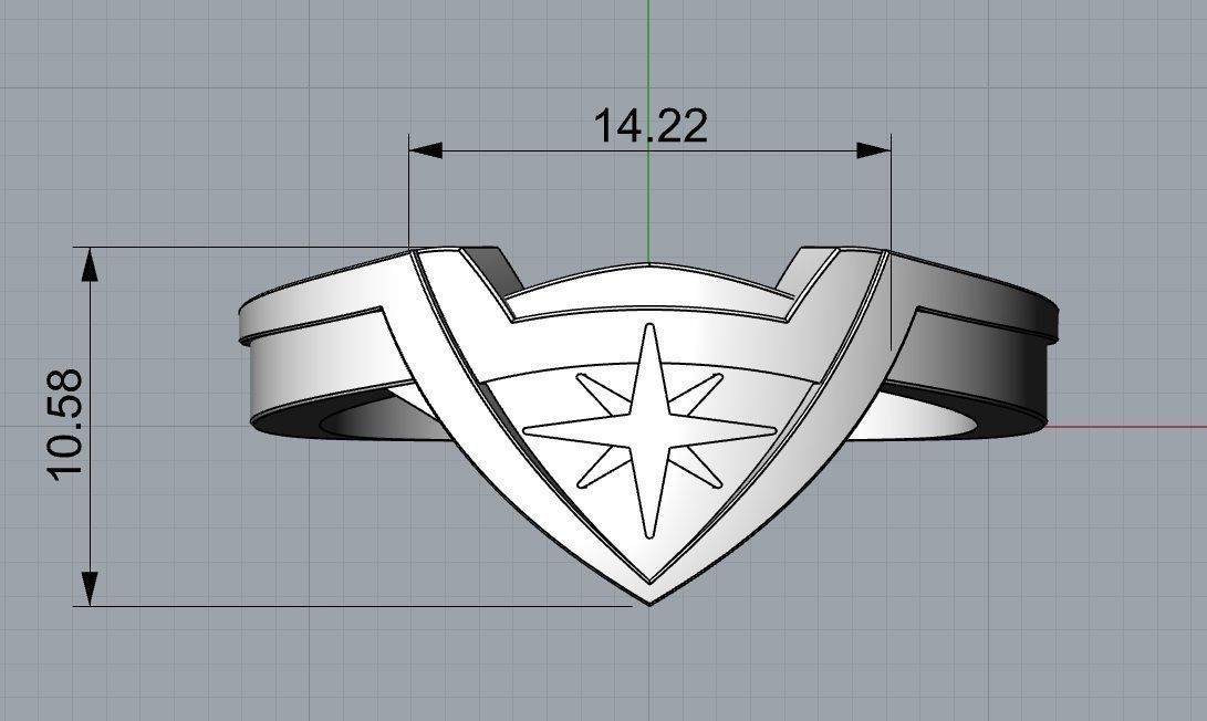 Ring Engagment Wonder Woman 3D print model 3D print model_2