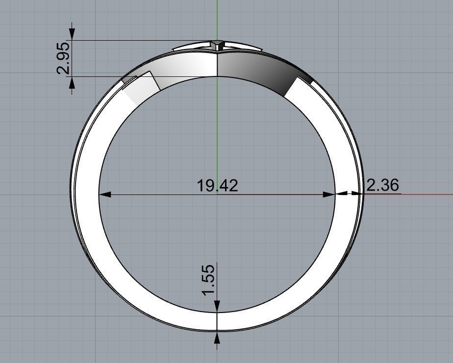 Ring Engagment Wonder Woman 3D print model 3D print model_3