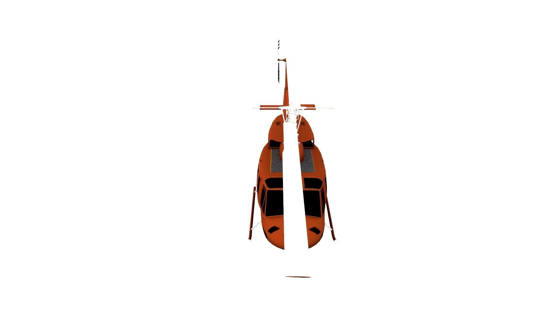 Lowpoly Bell UH-1N Twin Huey Low-poly 3D model_4
