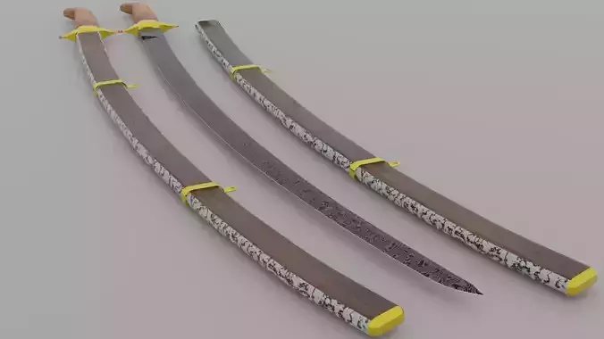 sword three samurai swords