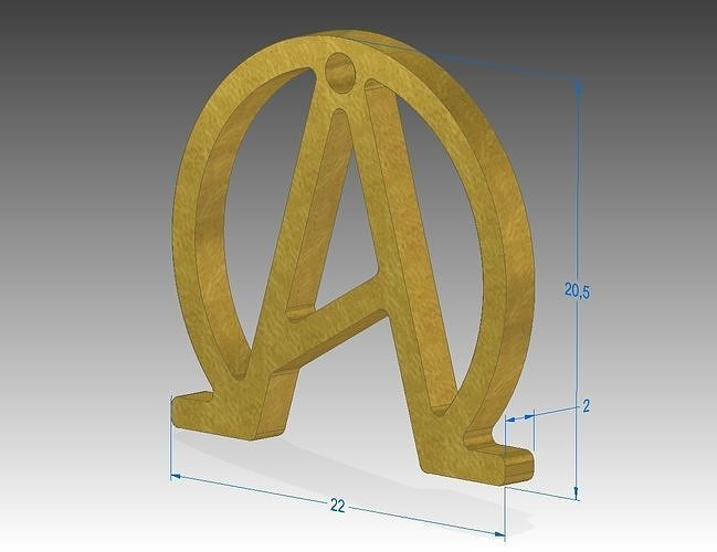 Alpha Omega 3D print model