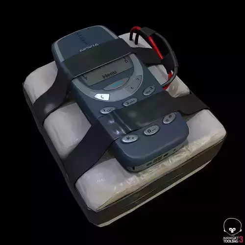 improvised explosive device with cellphone detonator  Low-poly 3D model
