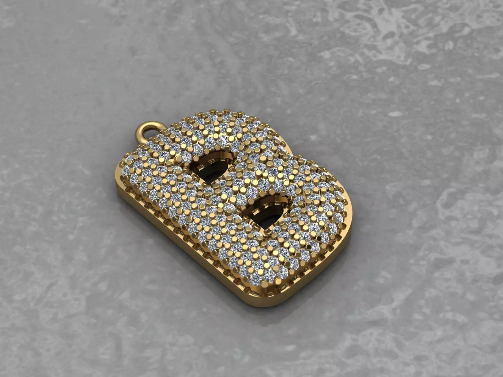PENDANT LETTER B 3D print model