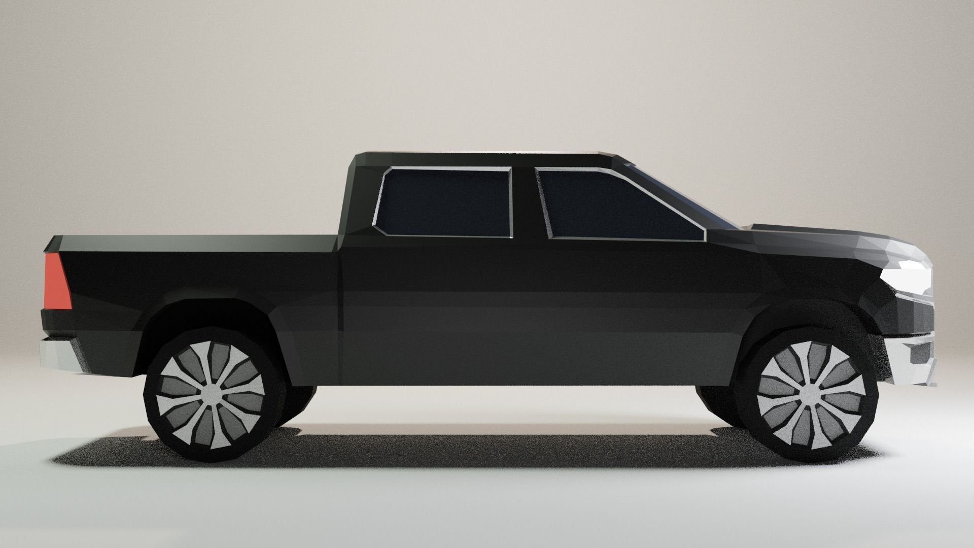 3D model Low Poly Ram Pickup Truck VR / AR / low-poly | CGTrader