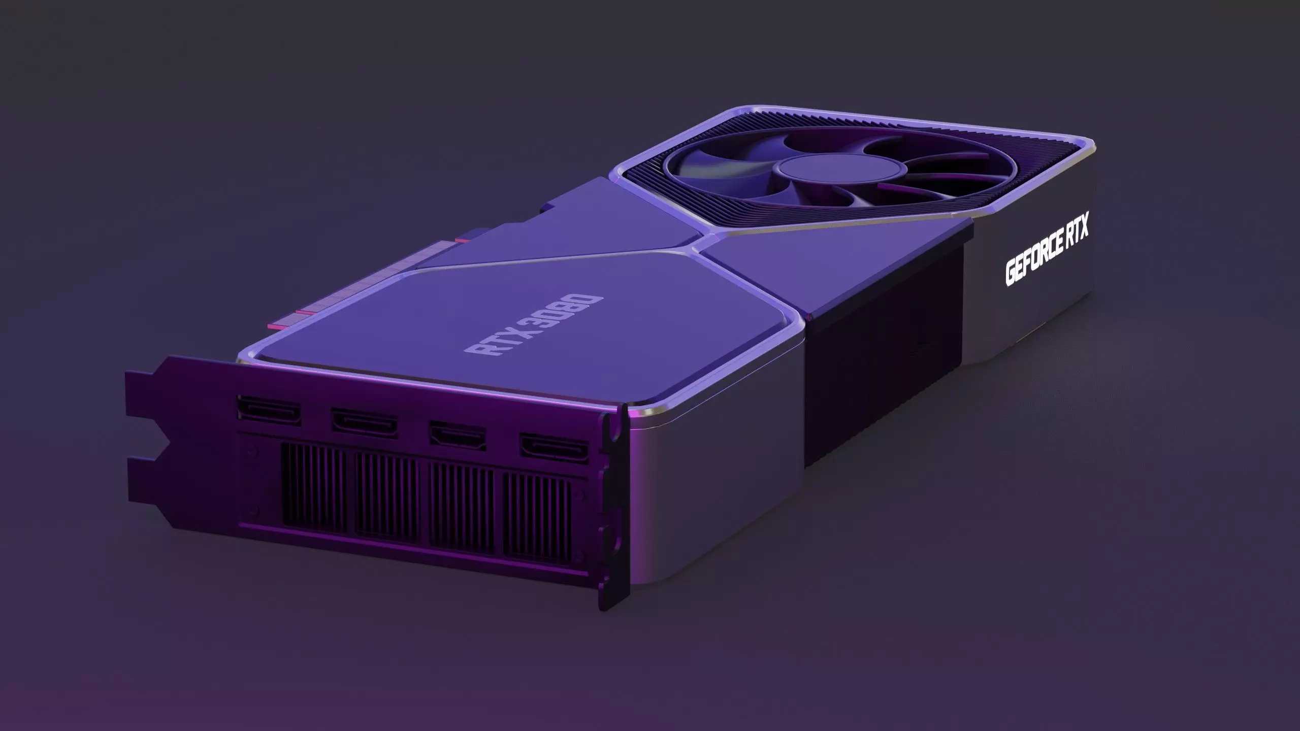 GeForce RTX 3080 Graphics Card 3D model_0