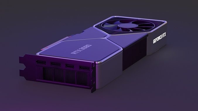GeForce RTX 3080 Graphics Card 3D model