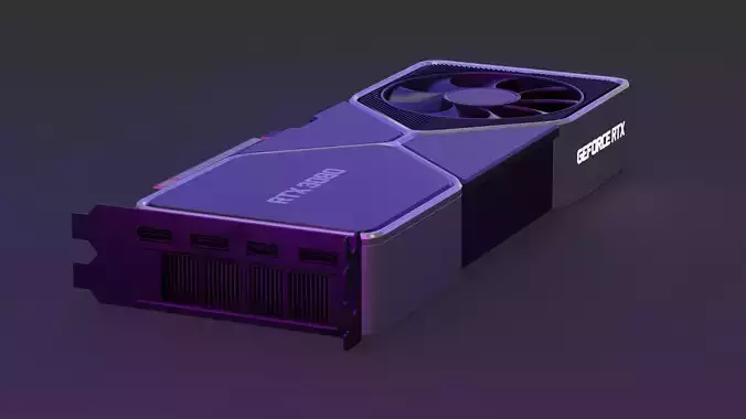 GeForce RTX 3080 Graphics Card 3D model