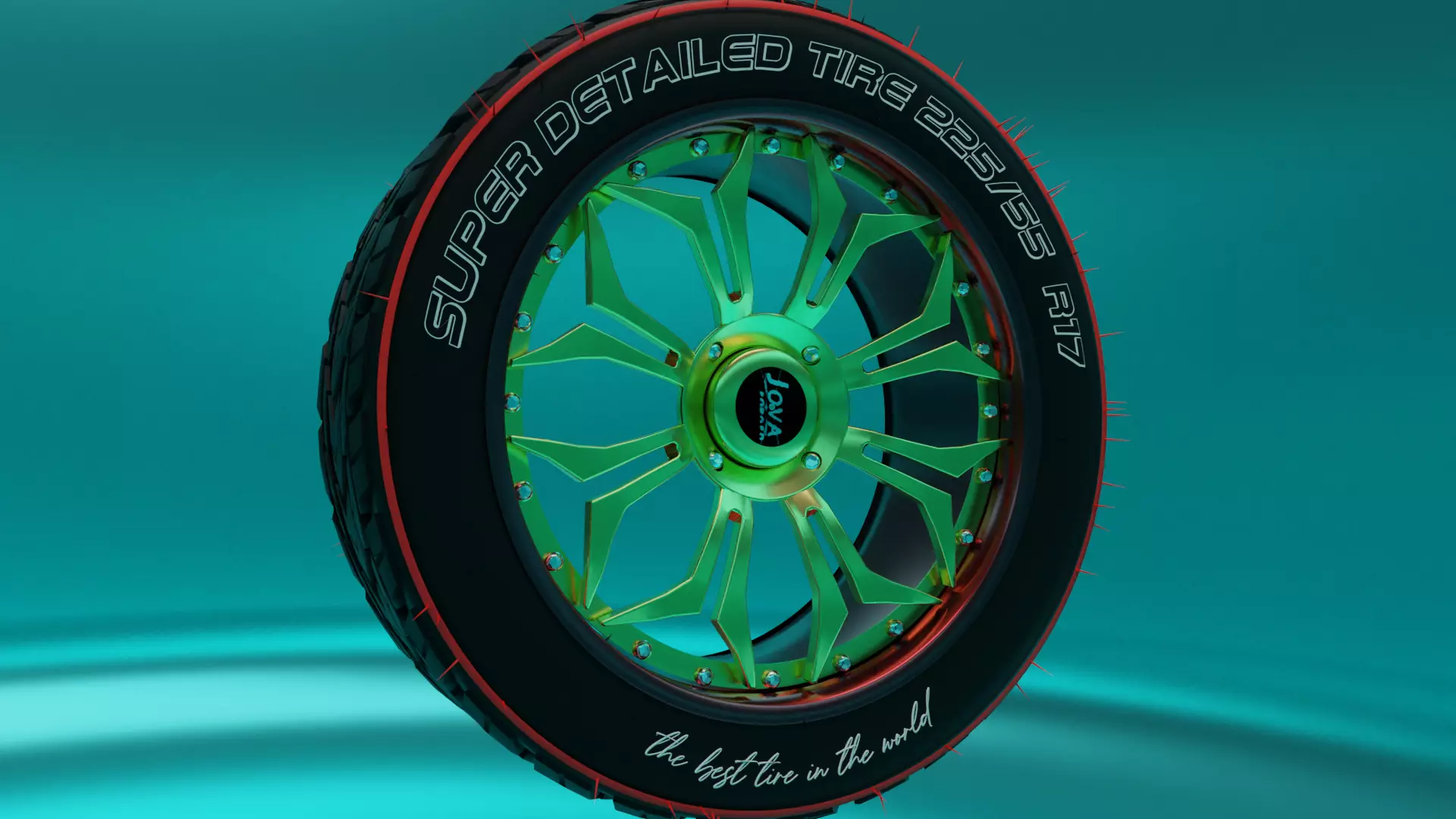 simple project for tire of the car 3D model_0