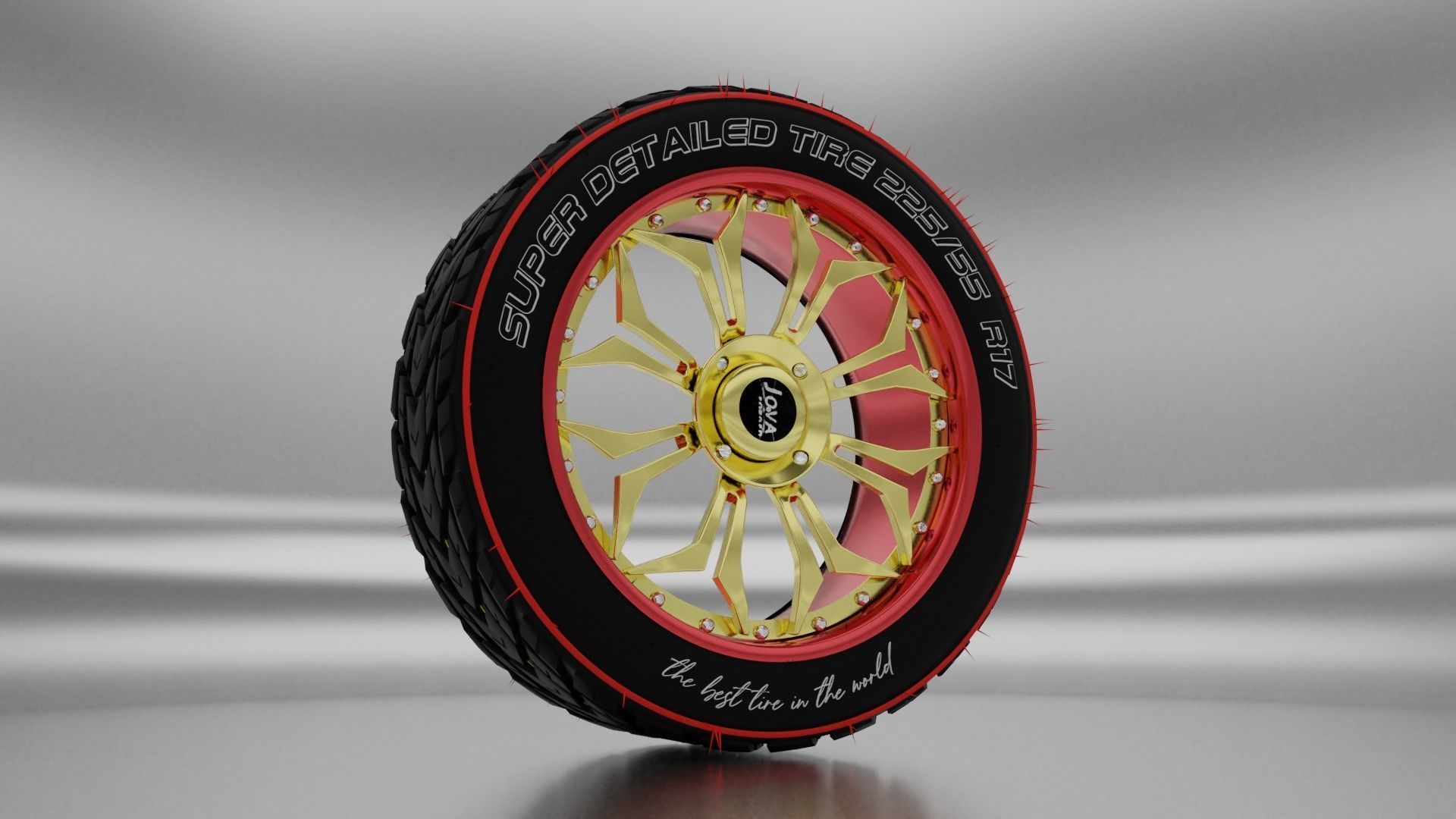 simple project for tire of the car 3D model_5