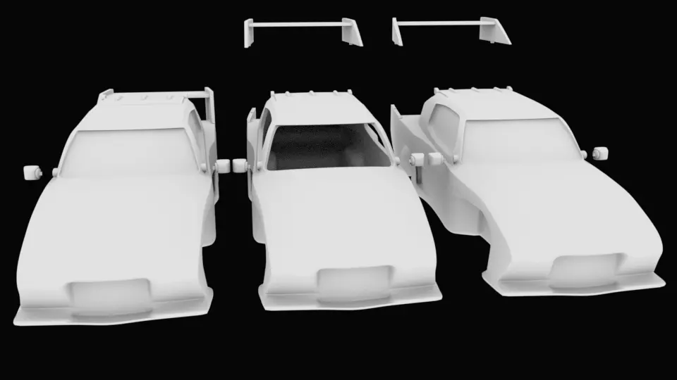 Chevrolet car with separated parts STL for 3D printing 3D print model_0