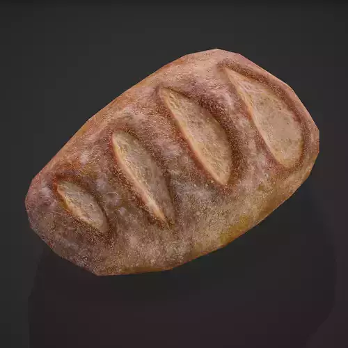 Bread Low Poly loaf of