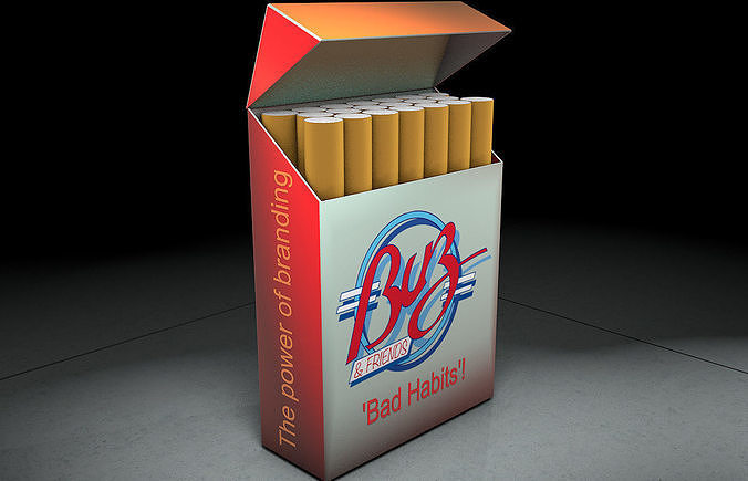 Cigarette box 3D model and animation 3D model