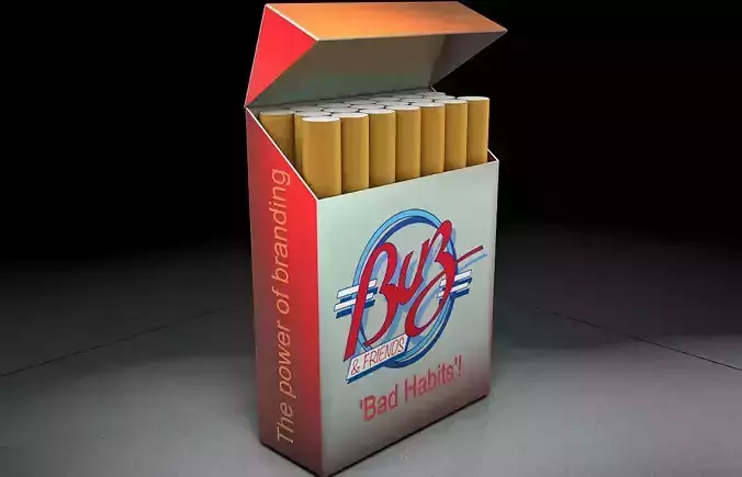 Cigarette box 3D model and animation 3D model