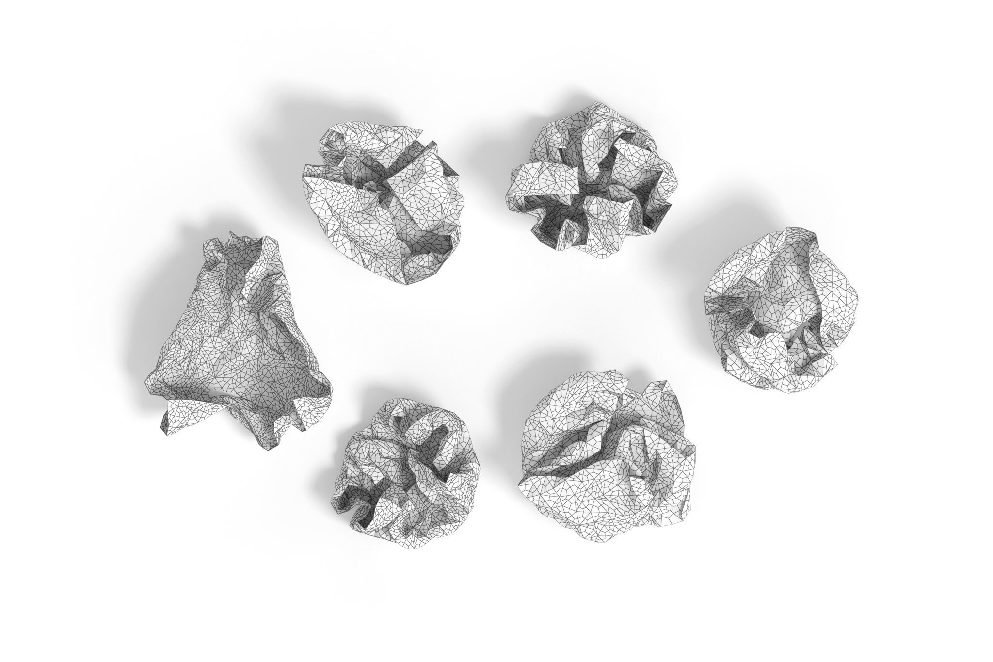 crumpled paper 3D model_4