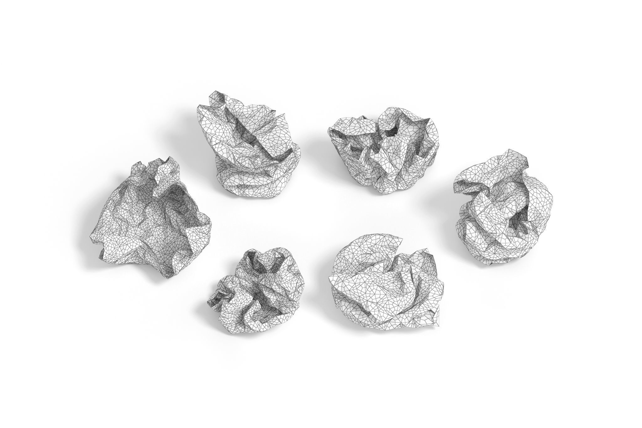 crumpled paper 3D model_3