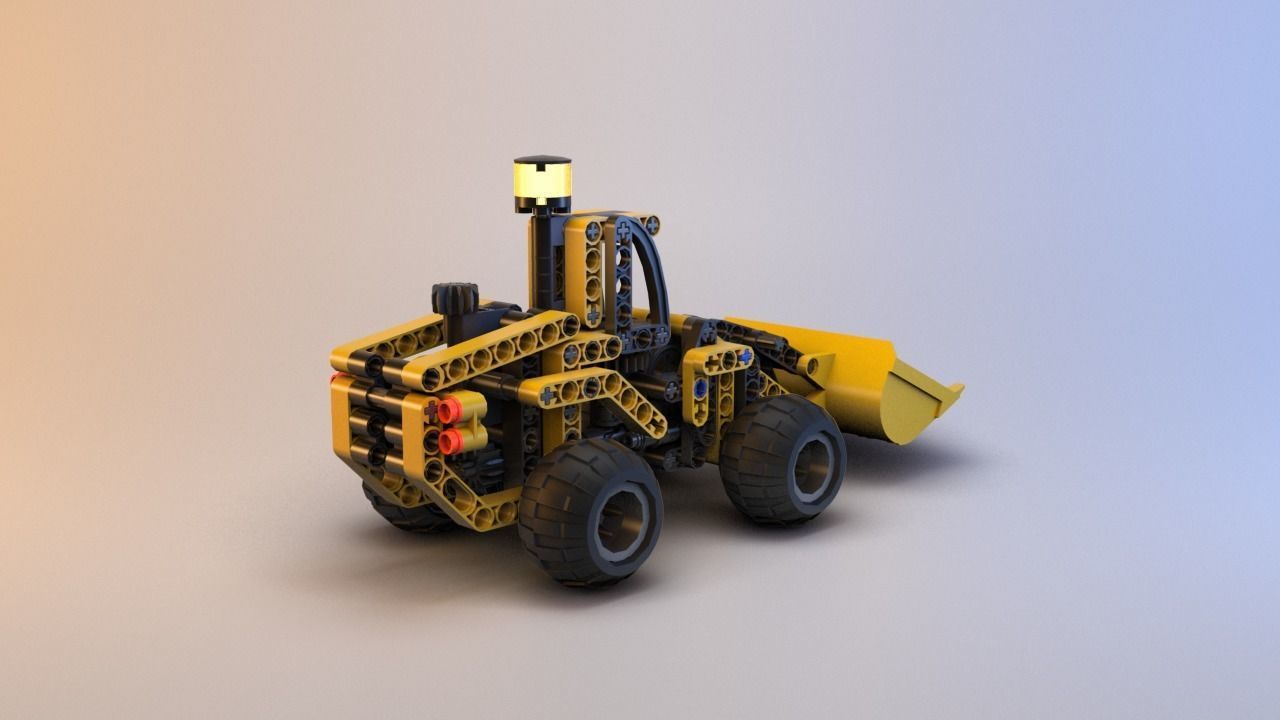 Lego Technic - Front End Loader - 8453 Low-poly 3D model_22