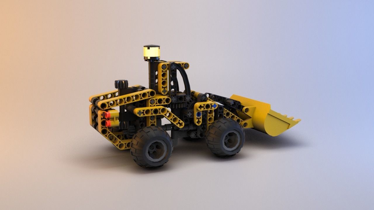 Lego Technic - Front End Loader - 8453 Low-poly 3D model_18