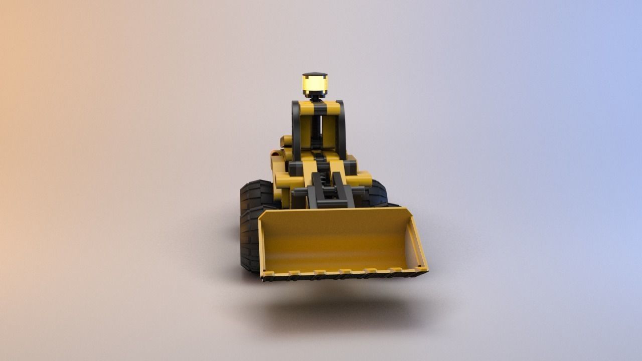 Lego Technic - Front End Loader - 8453 Low-poly 3D model_9