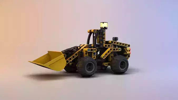 Lego Technic - Front End Loader - 8453 Low-poly 3D model