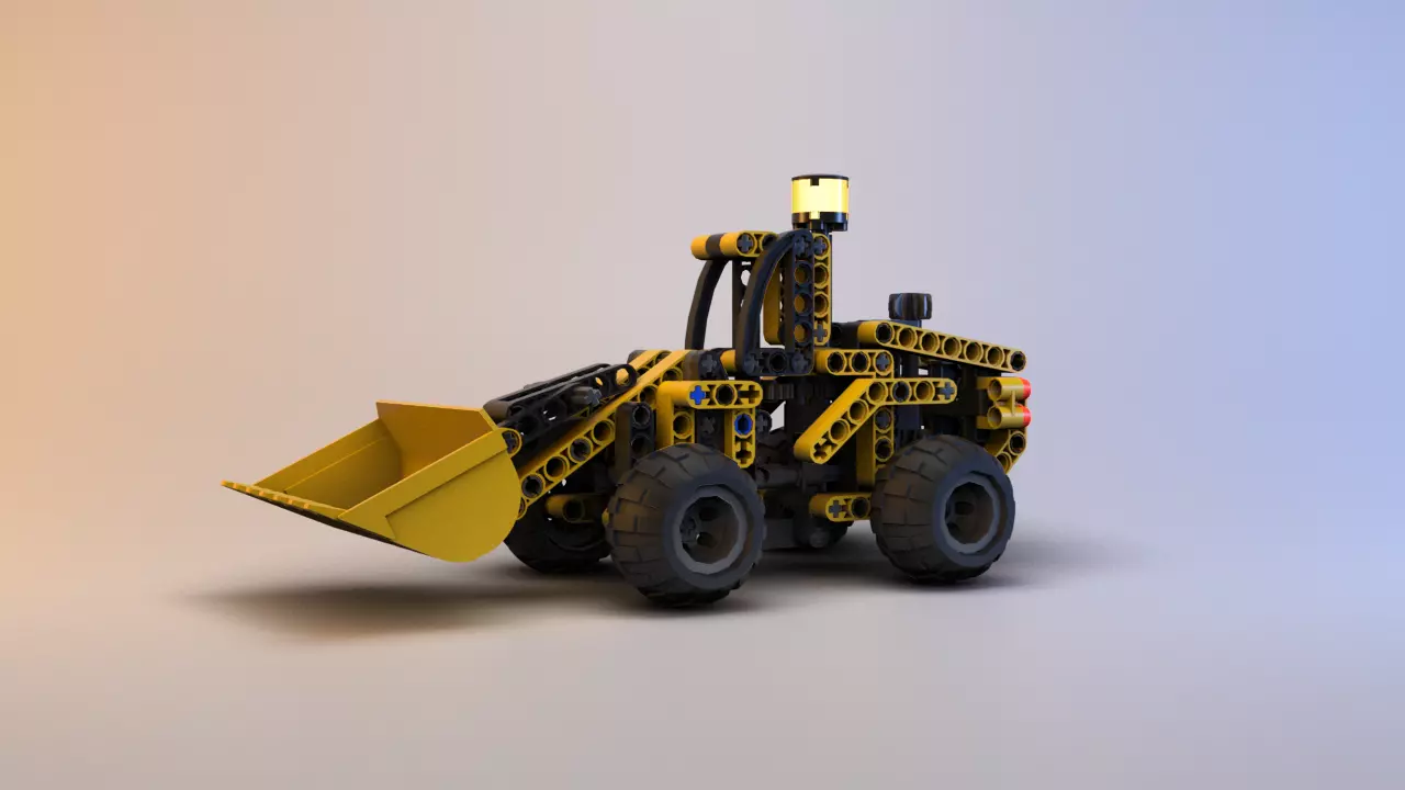 Lego Technic - Front End Loader - 8453 Low-poly 3D model_0