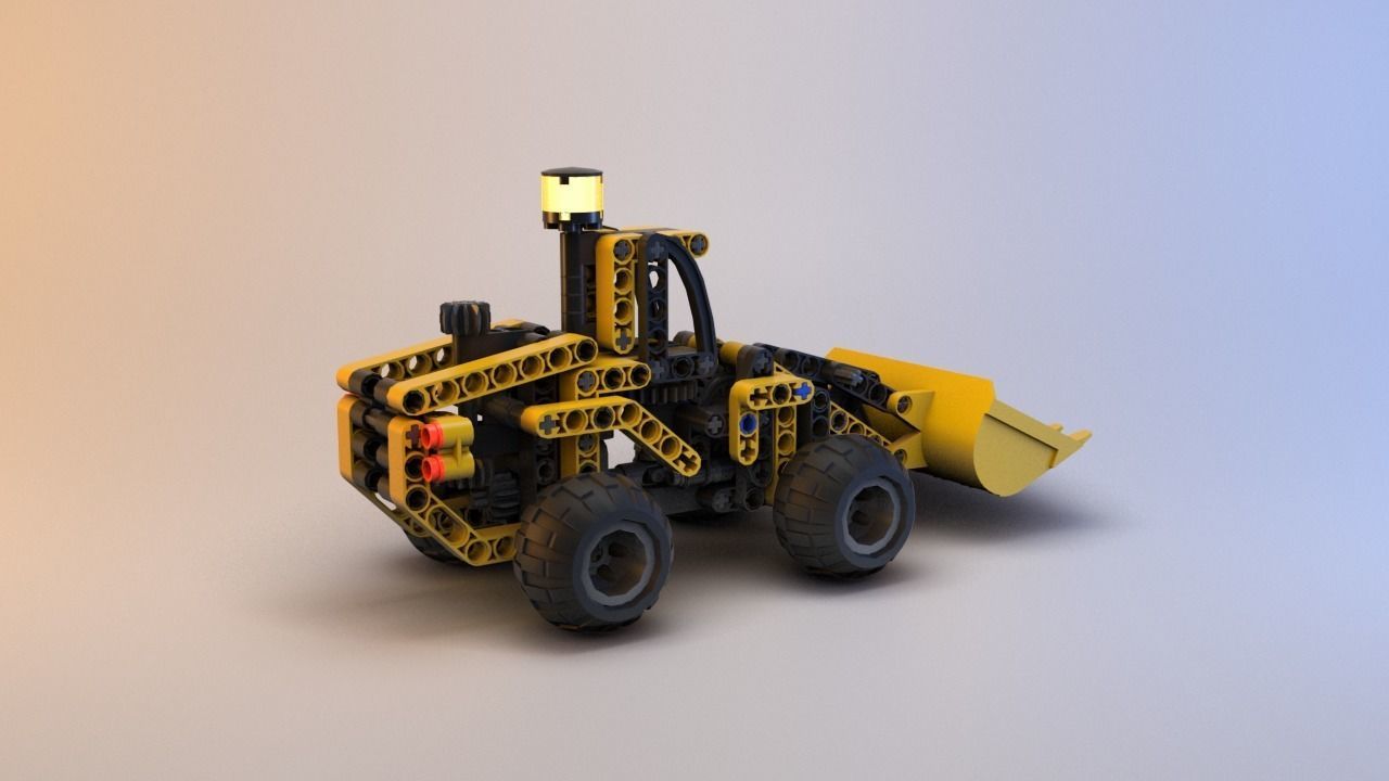 Lego Technic - Front End Loader - 8453 Low-poly 3D model_19