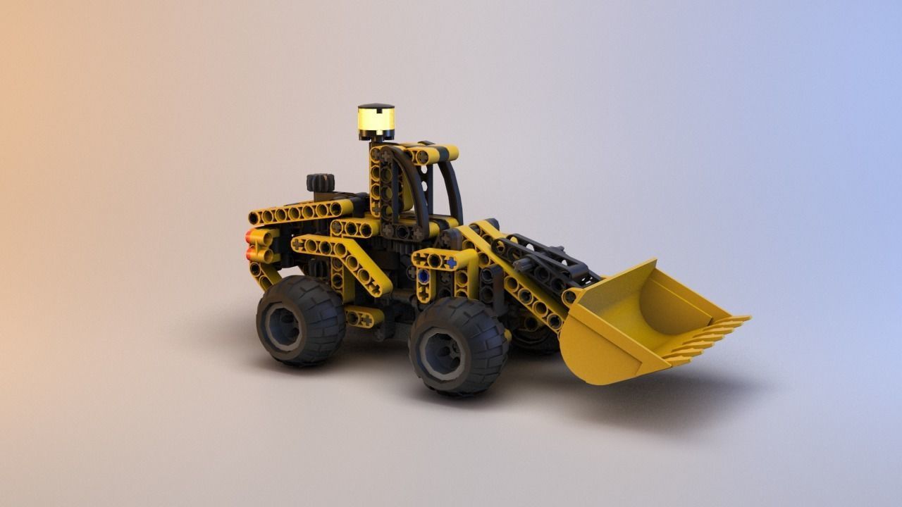 Lego Technic - Front End Loader - 8453 Low-poly 3D model_13