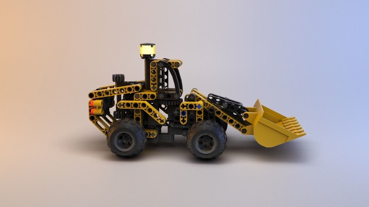 Lego Technic - Front End Loader - 8453 Low-poly 3D model_15
