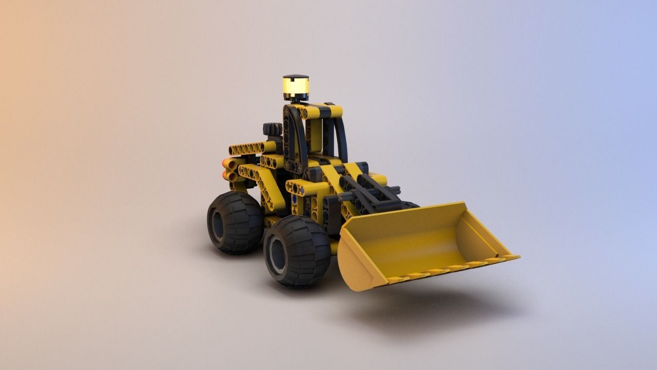 Lego Technic - Front End Loader - 8453 Low-poly 3D model_11