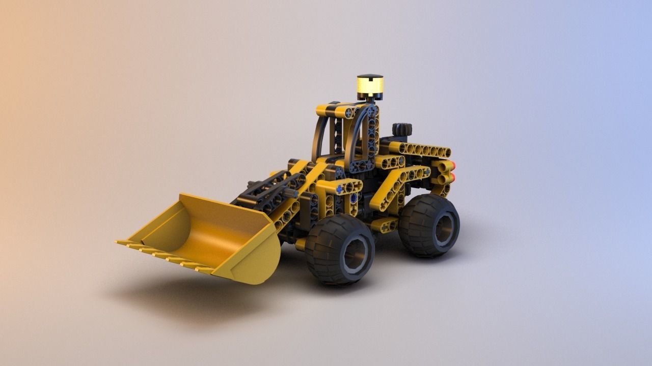 Lego Technic - Front End Loader - 8453 Low-poly 3D model_2