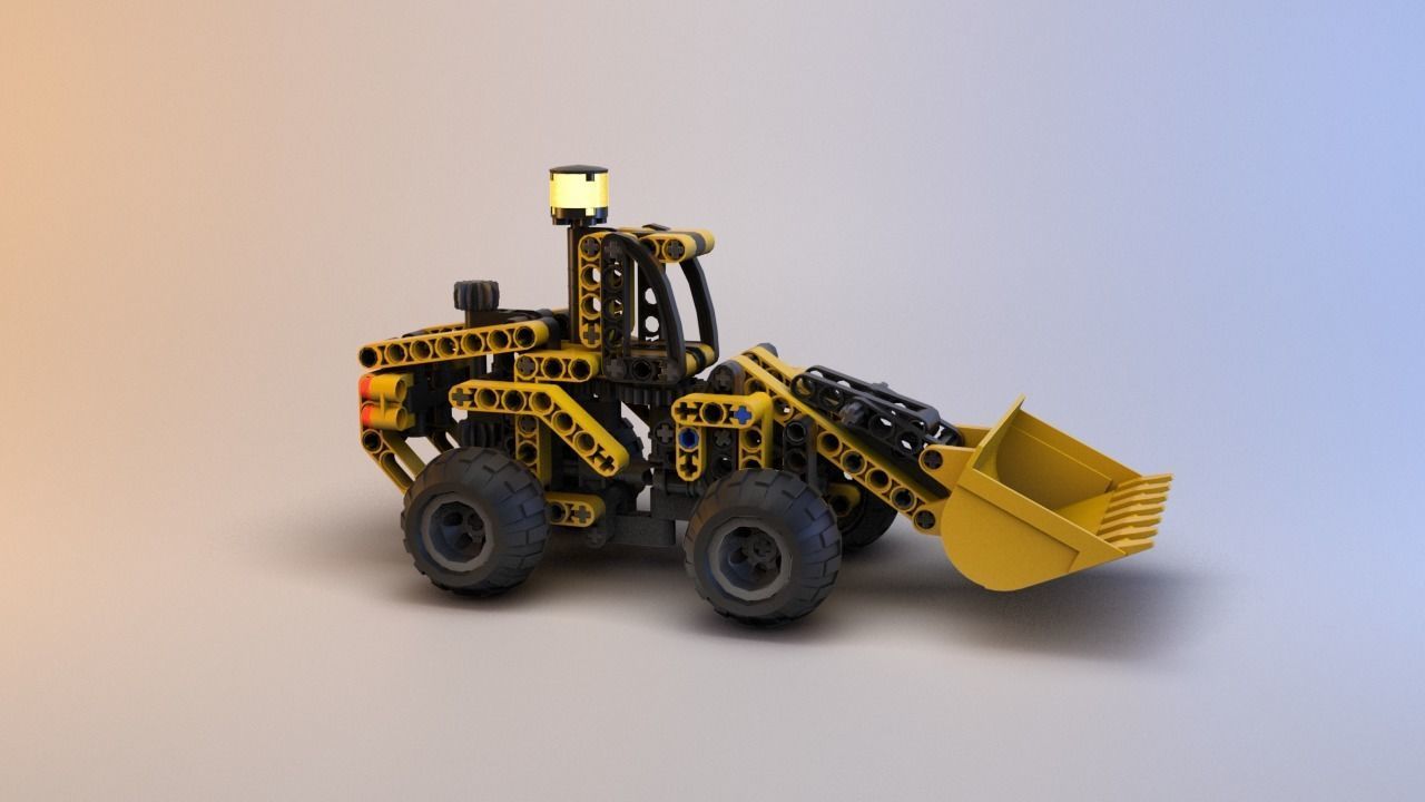 Lego Technic - Front End Loader - 8453 Low-poly 3D model_14