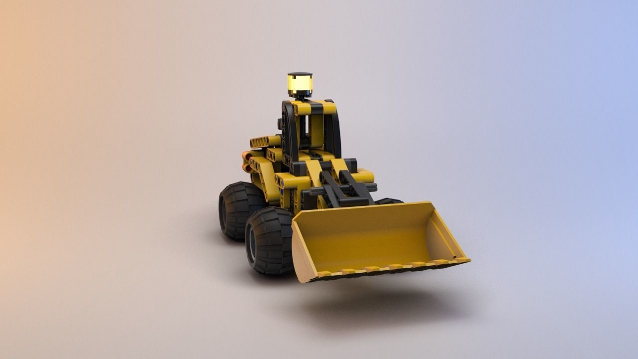 Lego Technic - Front End Loader - 8453 Low-poly 3D model_10