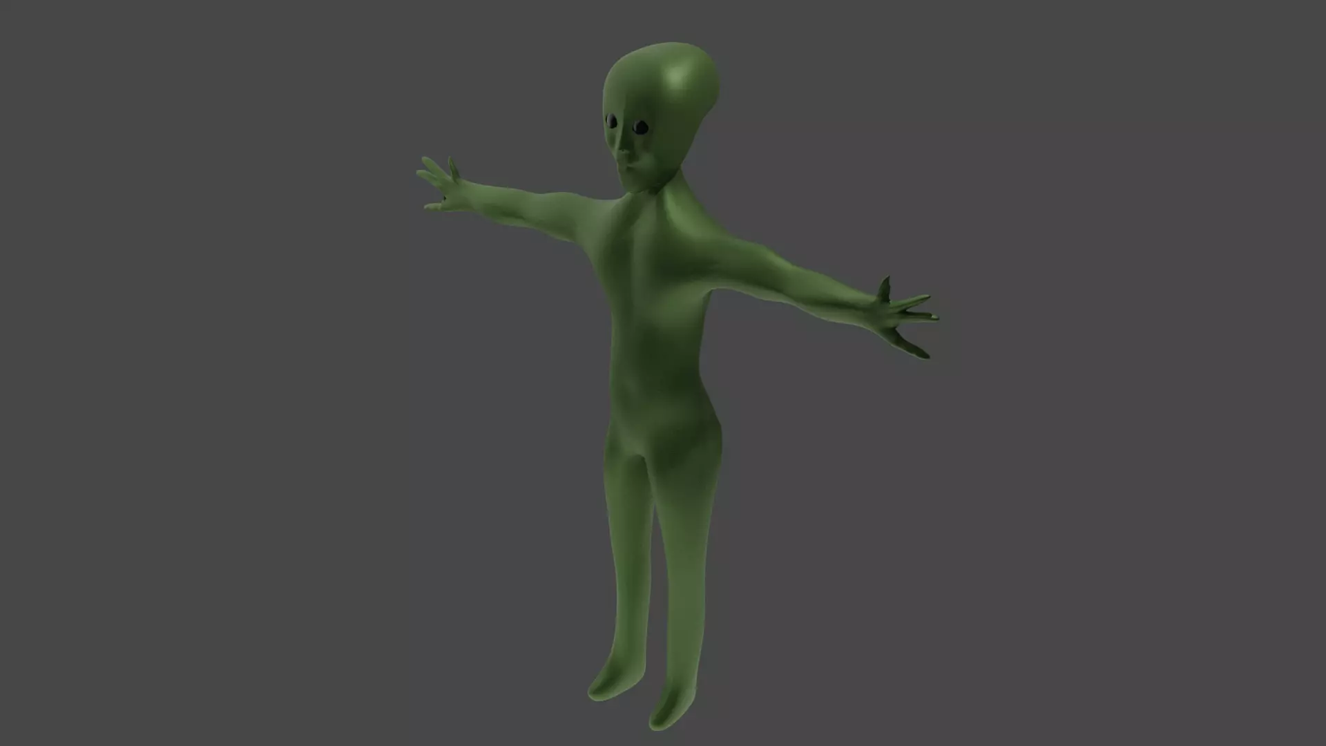 ALIEN SPACE VILLAIN Low-poly 3D model