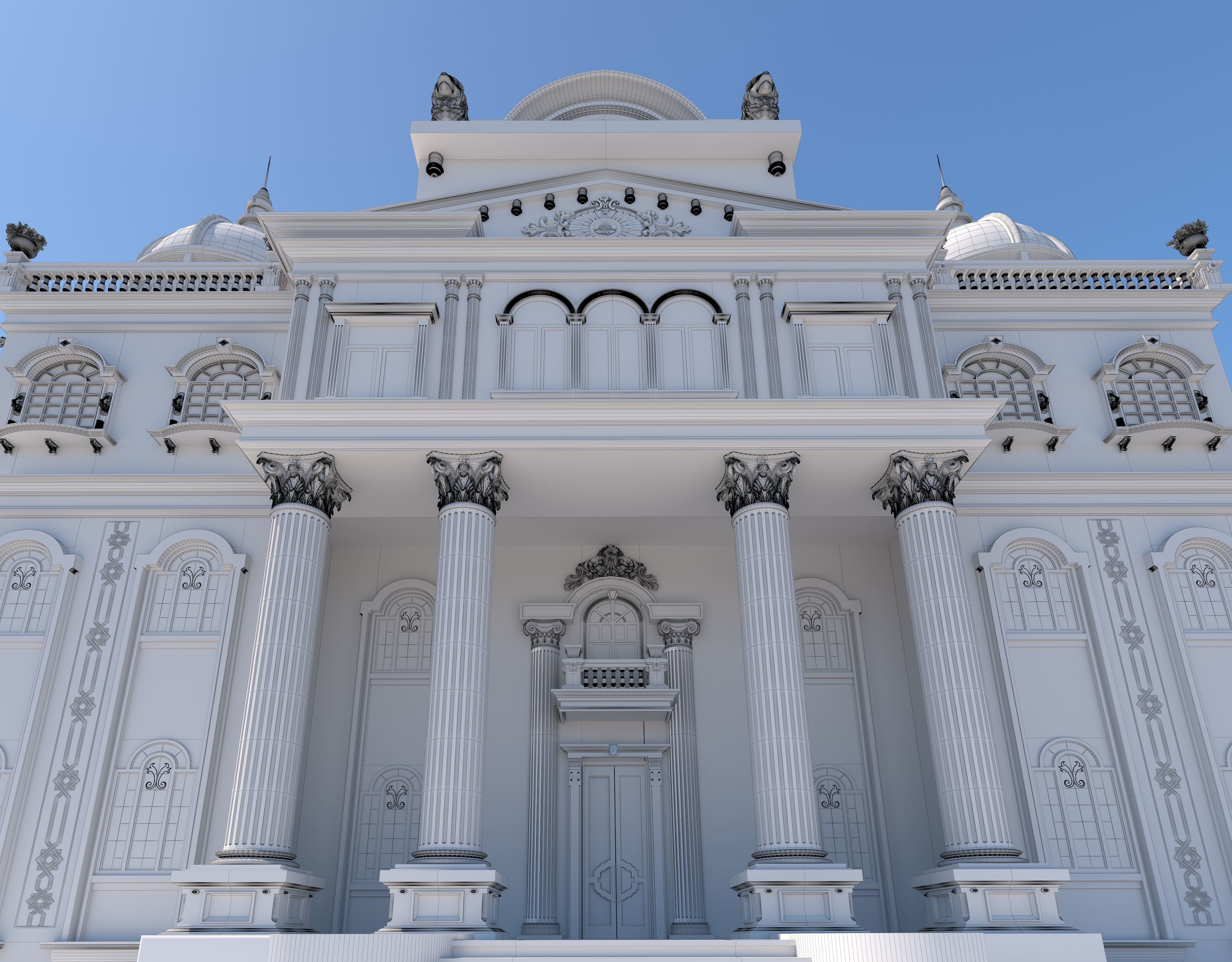 villa classic home 3D model_15