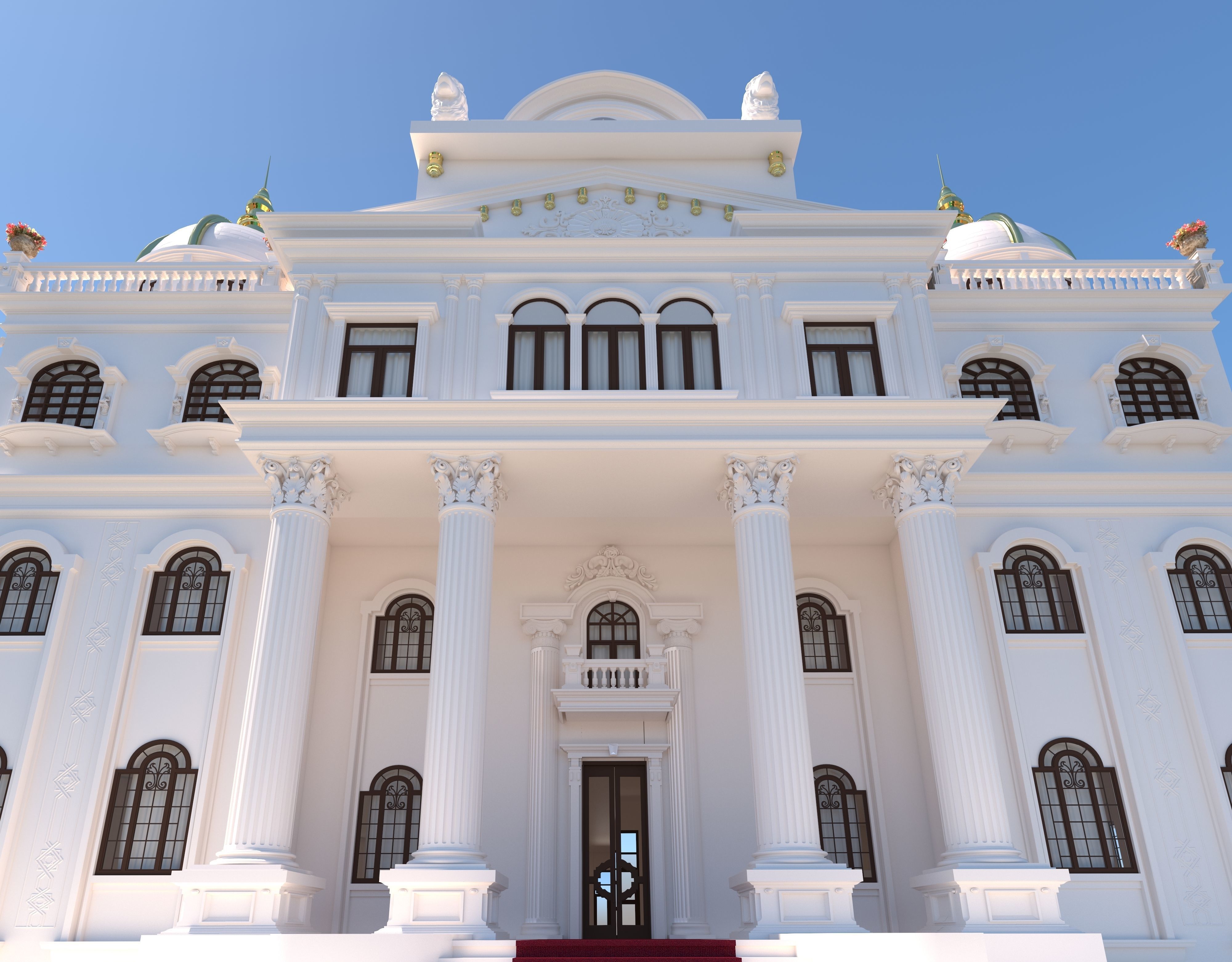 villa classic home 3D model_14