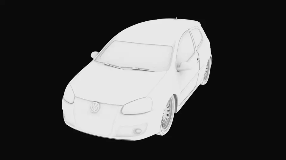 Golf car with separated parts stl for 3D printing 3D print model_0