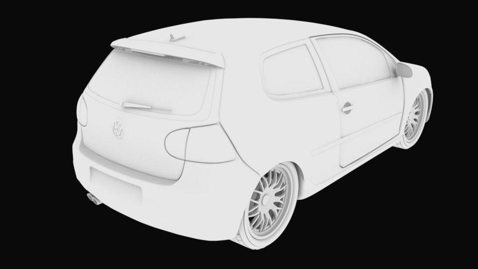 Golf car with separated parts stl for 3D printing 3D print model_4