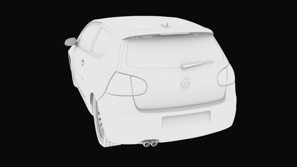 Golf car with separated parts stl for 3D printing 3D print model_3