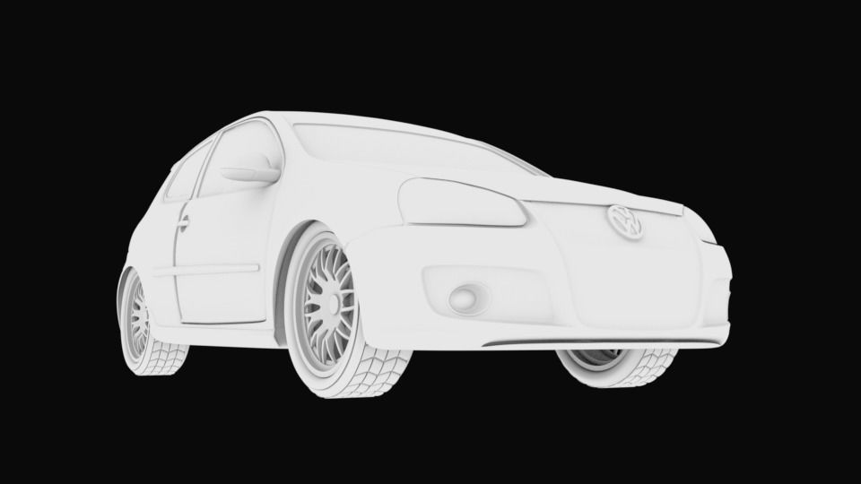 Golf car with separated parts stl for 3D printing 3D print model_5